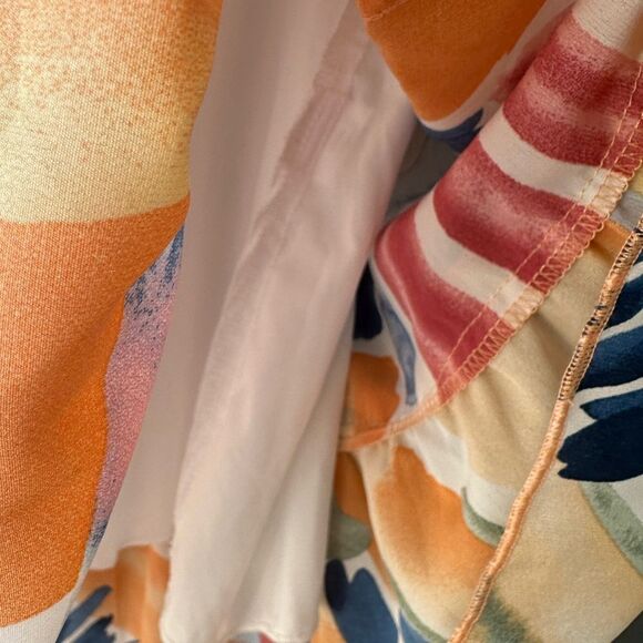 ECOWISH Colorful A Line Ruffle Dress Size S - Picture 4 of 7